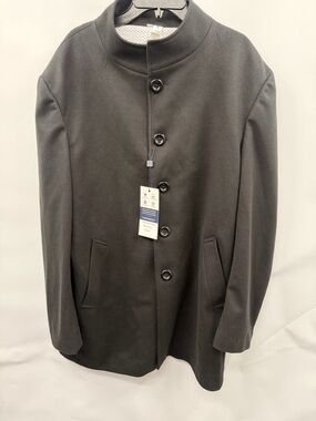 Men's Black Stand-Collar Pea Coat Mens size xxl